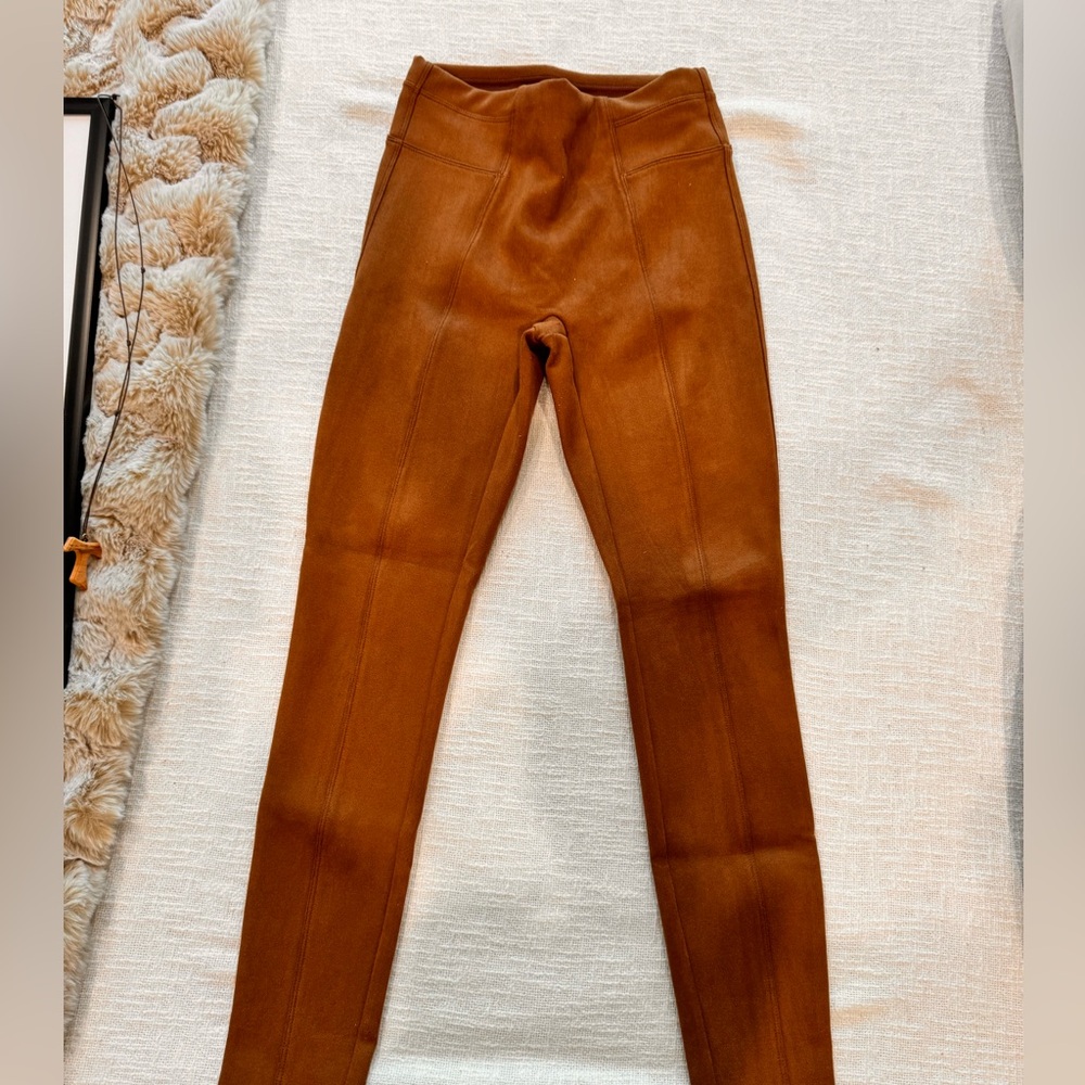 Spanx suede legging size small color chestnut